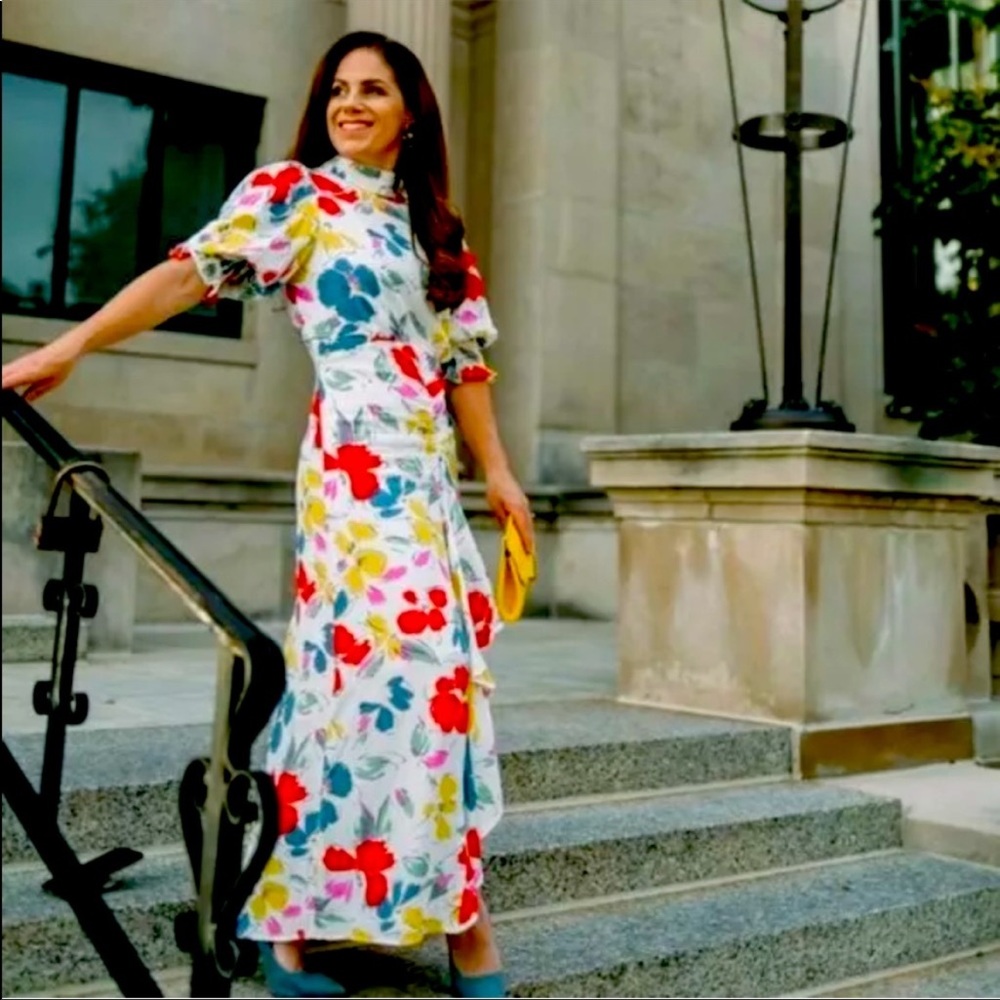 RIXO for Target Floral Maxi Dress - Red, Blue, Yellow